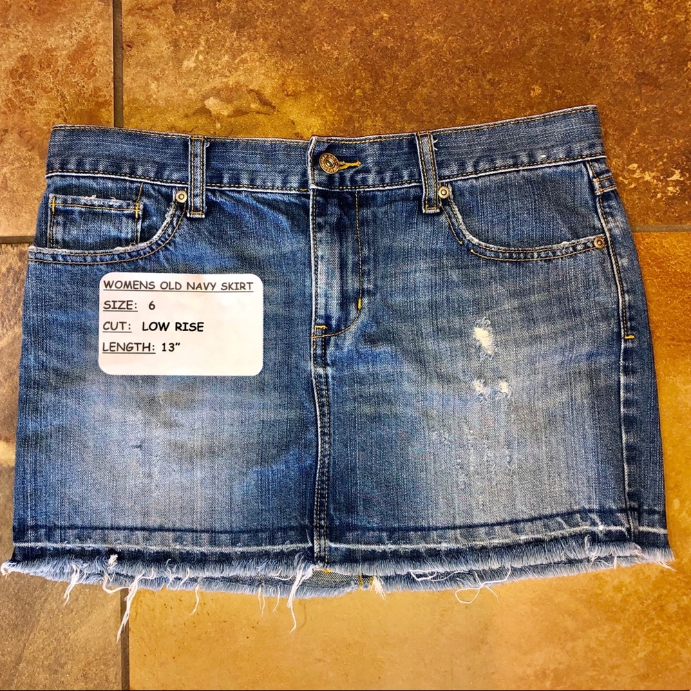 OLD NAVY BLUE JEAN SKIRT - WOMENS - SIZE 6